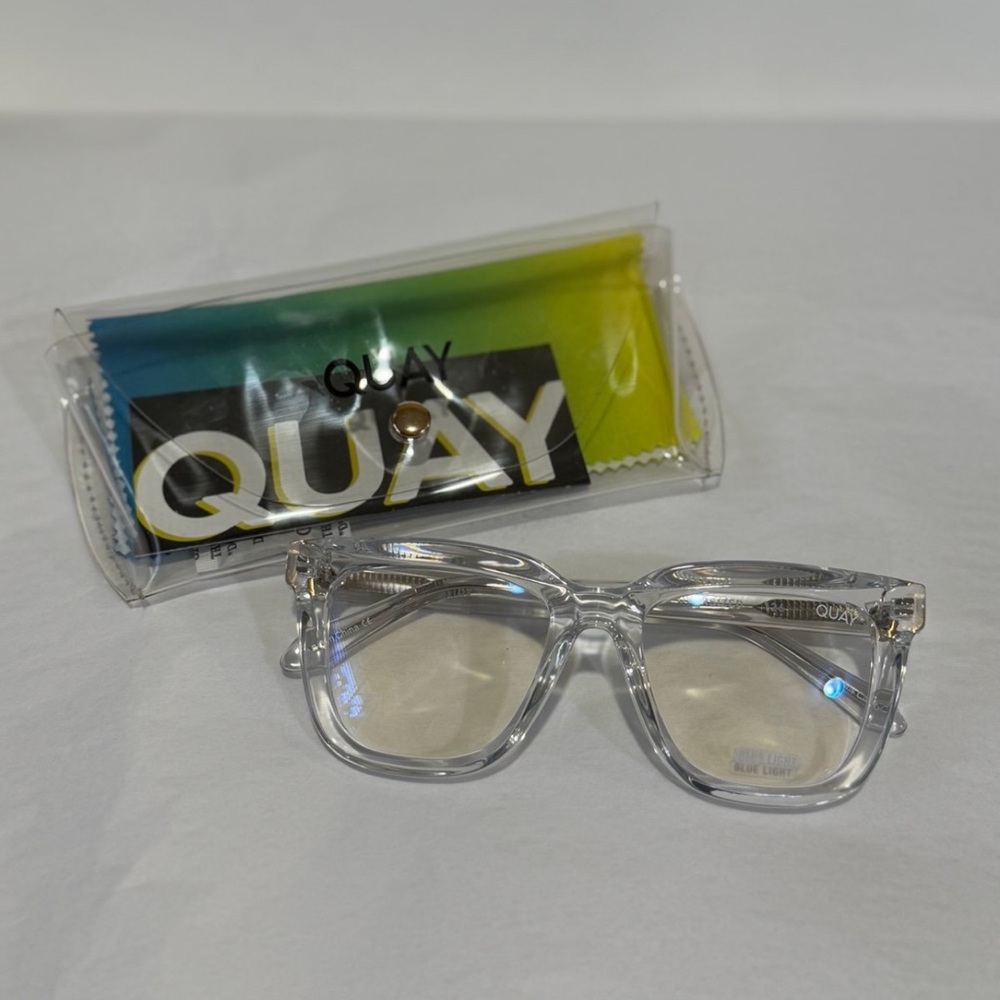 Nwt Quay Australia Transparent Glasses Beveled - Picture 3 of 9